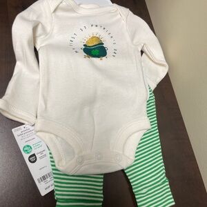Carter's White Long Sleeve Bodysuit with Space Design